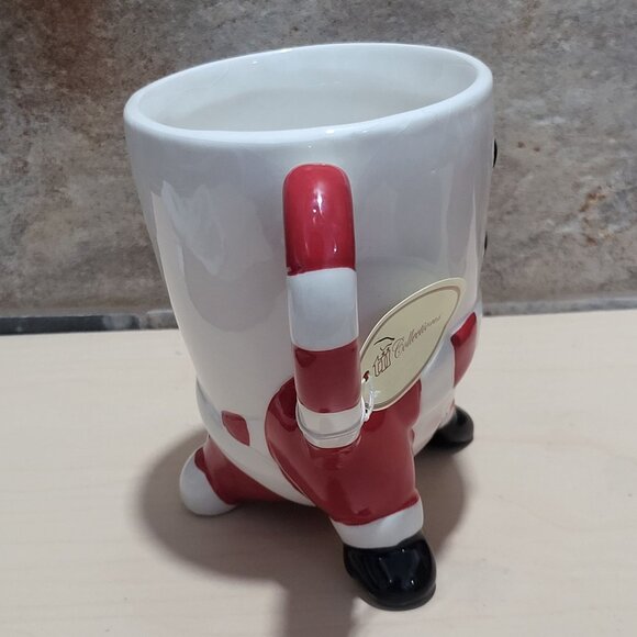 Tii Collections Upside Down Santa Snowman Ceramic Mug Hand Stand Christmas Coff - Picture 5 of 15